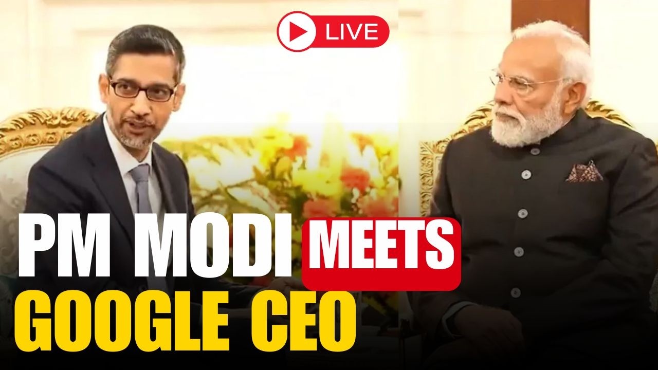 Big Tech Meet LIVE : PM Modi Meets Google CEO Sundar Pichai | AI Impact ...