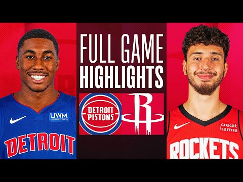 Pistons at rockets | full game highlights | january 1, 2024