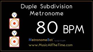 Duple Subdivision Metronome At 80 Bpm Metronomebot