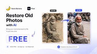 Don’t Photoshop — Use This FREE AI Tool to Fix Old Photos Instantly 😳 Nano Banana Pro & Google Flow