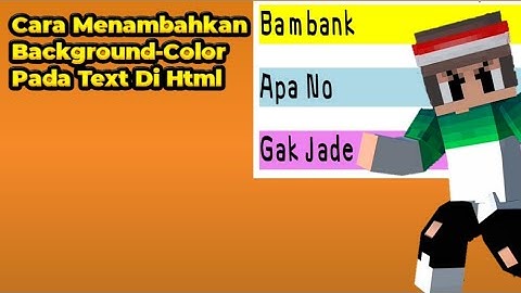 cara menggunakan background color pada Text di html | Html#2