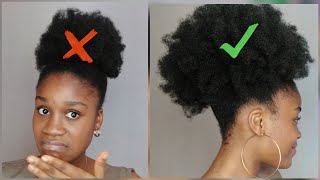 The Best Tips and Tricks for the Perfect High Puff // No added Hair