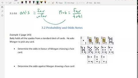 Lesson 3.2 Probability & Odds