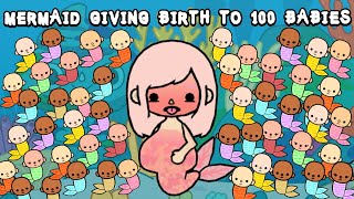 Mermaid Giving Birth to 100 babies | Toca Life Story | Toca Boca screenshot 5