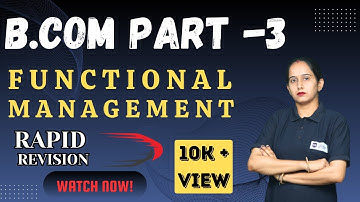 b.com 3rd year # uniraj # functional management rapid revision
