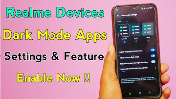 Dark Mode For Third Party Apps Settings in Realme | Realme Apps Dark Mode New Feature Enable setting