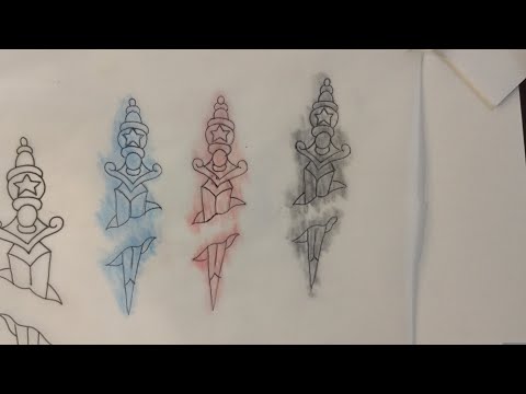 Acetate Stencil Rubbings