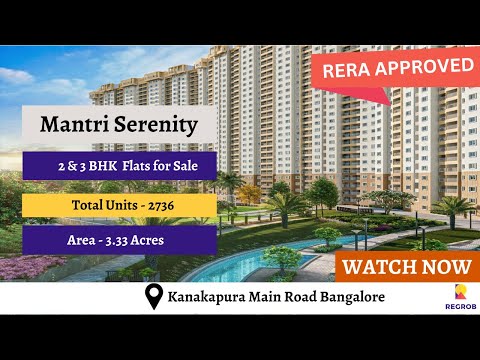 3 BHK Furnished Flats for Sale on Kanakapura Main Road Bangalore |☎️ 8792740337 | Mantri Serenity