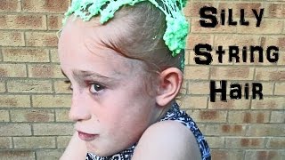 Silly string hair challenge