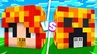 Minecraft House Battle vs My Little Sister! (Boy vs Girl)