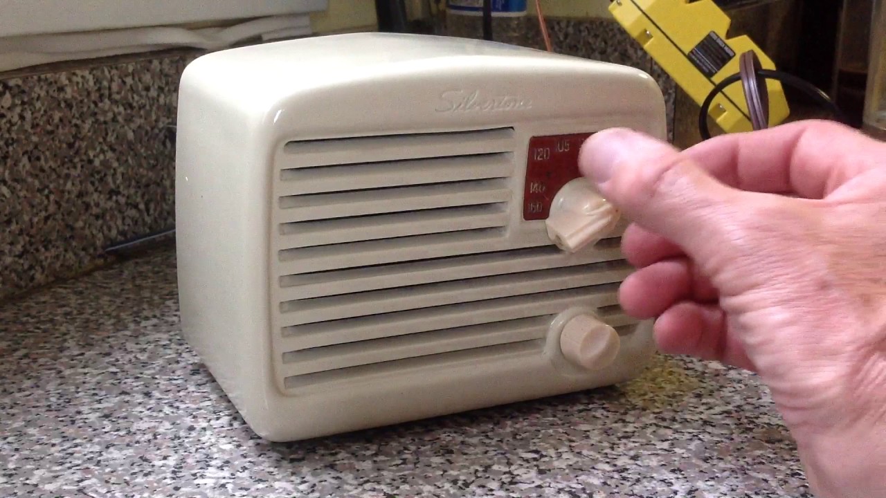 Silvertone 6002 Metal Midget tube radio 1946 ebay