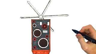 How to draw Helicopter Speaker | Skibidi Toilet