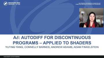 [SIGGRAPH 2022] A𝛿: Autodiff for Discontinuous Programs – Applied to Shaders (Presentation)