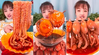 [大食い】超激辛のシーフードをチャレンジ、本当に辛い。食べないで下さいね  58#