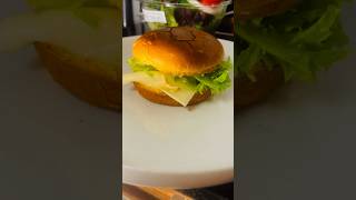 Homemade chicken burger shortvideo foodie chickenburger