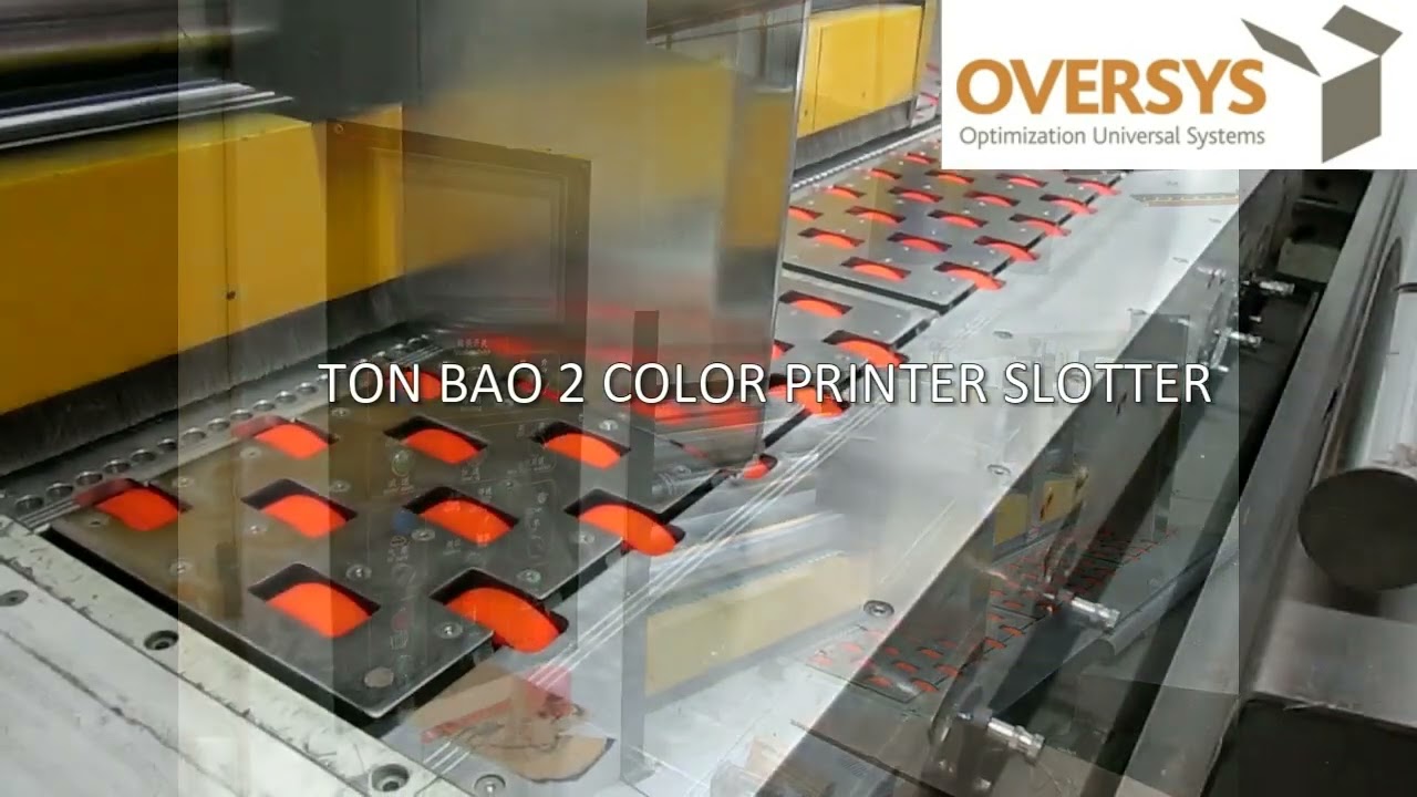 VIDEO OVERSYS U61700622 complete converting plant with Boxmaker, Taper, Platen Die Cutter, etc