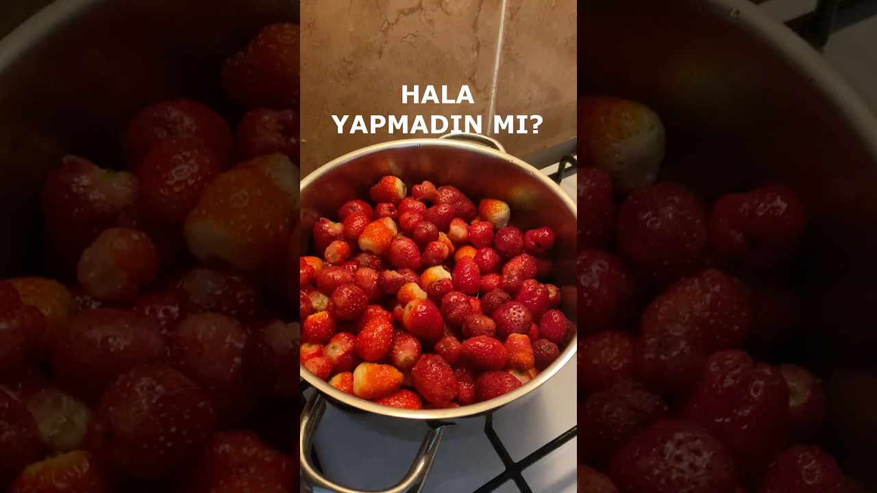 Tam Ölçülü Çilek Reçeli! (Hala Yapmadın mı?! 🍓) #shorts
