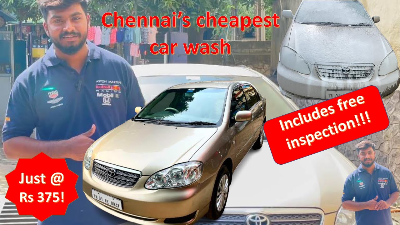 The Chennai’s Best & Cheapest Car wash includes free inspection just