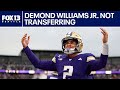 Demond Williams Jr. announces return to UW