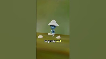 Portrait render animation of Smurf Cat meme - low poly 3d model game character in Blender