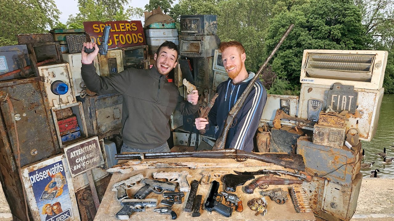 Мы нашли 19 единиц оружия, 12 сейфов и 13 скутеров! Магнитная рыбалка