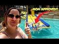 We put a GIANT Slip n Slide in our POOL!!