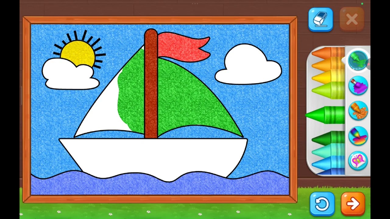 “Coloring a Sailboat ⛵☀️ | Learn Colors for Kids | Tiny Color Tales”