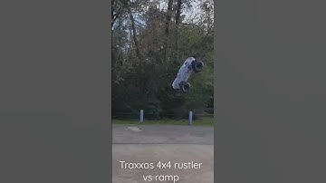 Traxxas 4x4 rustler backflip #rccars #rctruck #fast #brushless #traxxas #backflip #rc