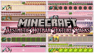 💗 20+ Cute and Aesthetic Hotbar Texture Packs for Minecraft Java 🌷