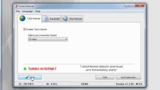 Turbo Internet Software - (Increase Internet Speed - Download Demonstration) screenshot 2