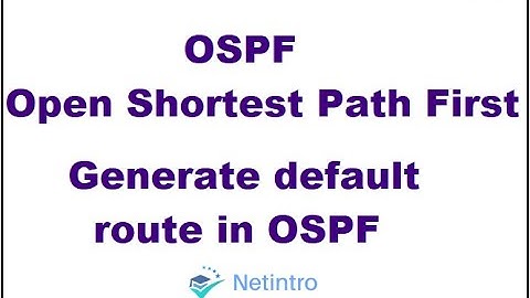 Generate a default route in OSPF