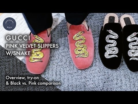 gucci pink velvet shoes