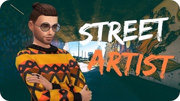 Sims 4 City Living | Create A Sim | Hipster Street Artist