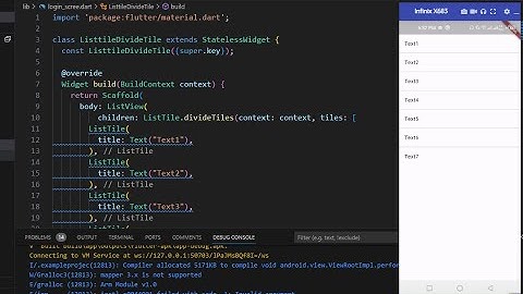 ListTile DivideTiles | Flutter | Dart