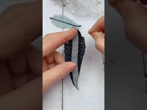 Как сделать серьги из джинсовой ткани #мастеркласс #шитье #шитьедляначинающих #красиво #аксессуары