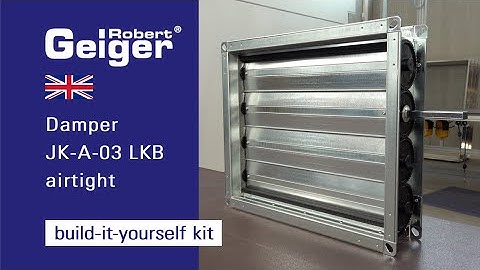 Assembly plan for a Multi-Blade Damper JK-A-03 LKB airtight  with the Geiger Built-it-yourself kit