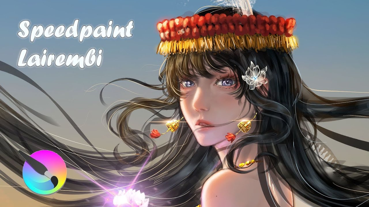 LAIREMBI // Digital painting process // Painting timelapse // Krita