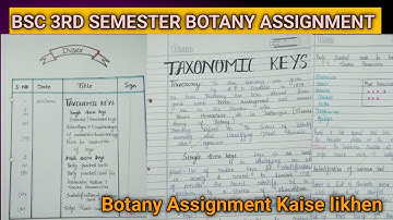 BSC 3rd Semester Botany Assignment || Botany Practical File Kaise Banaye || Botany Assignment 2025