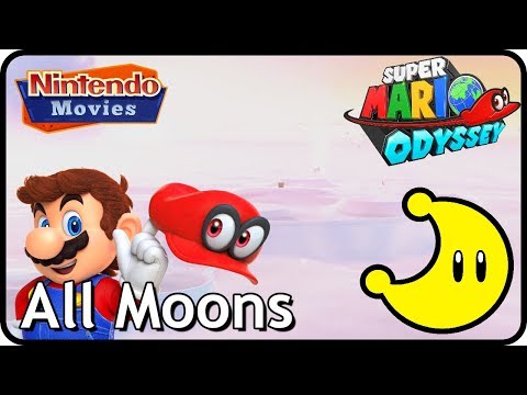 Super Mario Odyssey - Cloud Kingdom - All Moons (in order with timestamps)