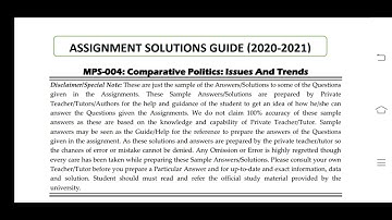 MPS 004 Ignou Solved Assignment 2020-21