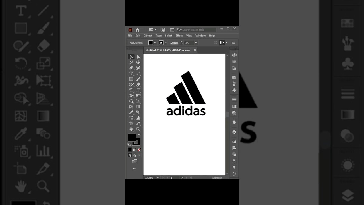 Adidas logo in adobe illustrator #tutorial #illustrations #adobe #logo #logodesign