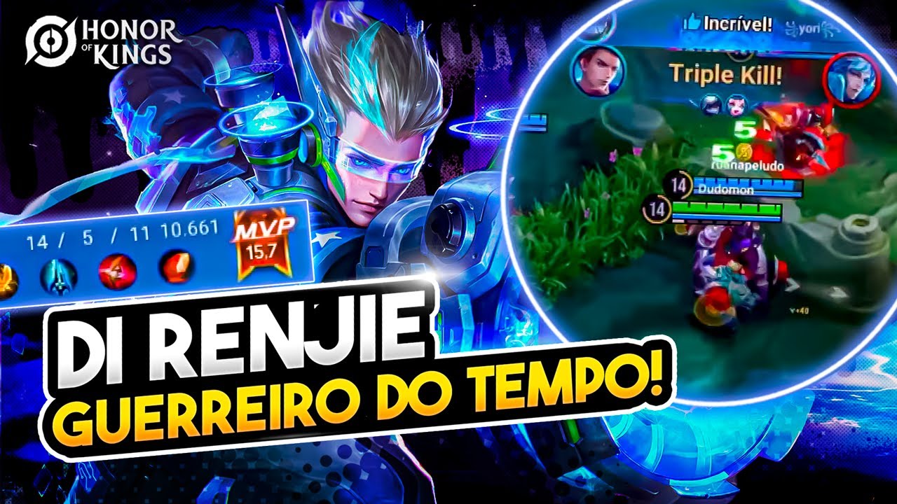 DI RENJIE GUERREIRO DO TEMPO CARREGANTE MUITO FORTE │HONOR OF KINGS