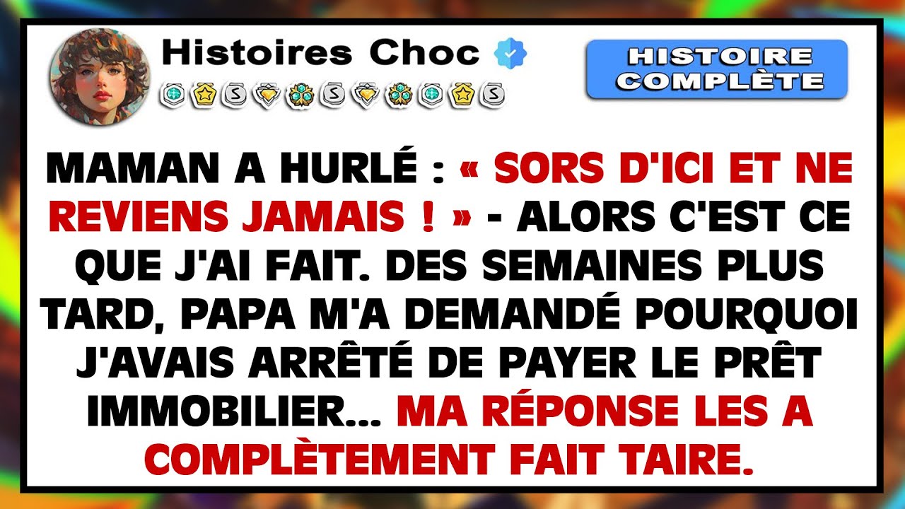 Maman A Crié « Dehors ! » — Ils Ne S'attendaient Pas À Ce Que J'ai Dit Ensuite.