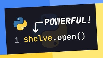 Use Shelve For EFFECTIVE Persistent Data Storage In Python