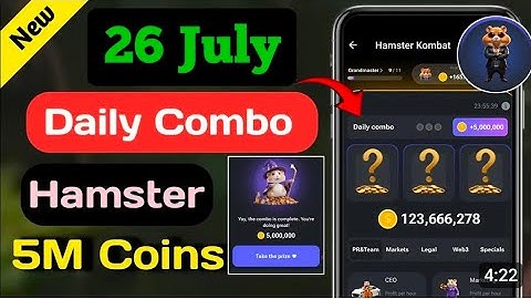 26 July Hamster Kombat Daily Cipher code#hamsterkombat #hamsters