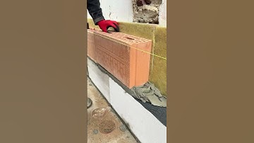This is how to install red bricks for house walls #shorts