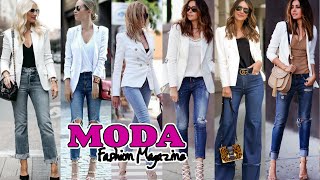 Moda 2021 /50 formas de combinar un Blazer Blanco /Tendencias 2021 /White  Blazers Outfits Ideas - YouTube