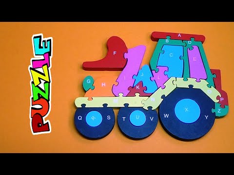 Learning Alphabet ABC with TRACTOR Toy Wooden Puzzle for Children| Kids Learning Toy VOL 34