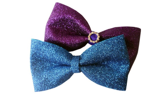 How to make a Glitter Cheer Bow with Text and Graphics