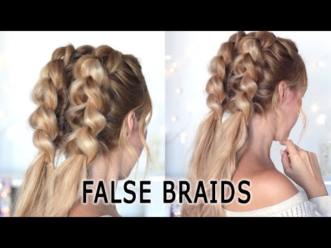 Видео: False braid tutorial - Hairstyle for medium and long hair